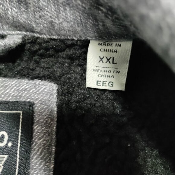 Levi Strauss & Co. Gray Sherpa Lined Zipper Snap Front Soft Shacket Men's XXL - Picture 9 of 14